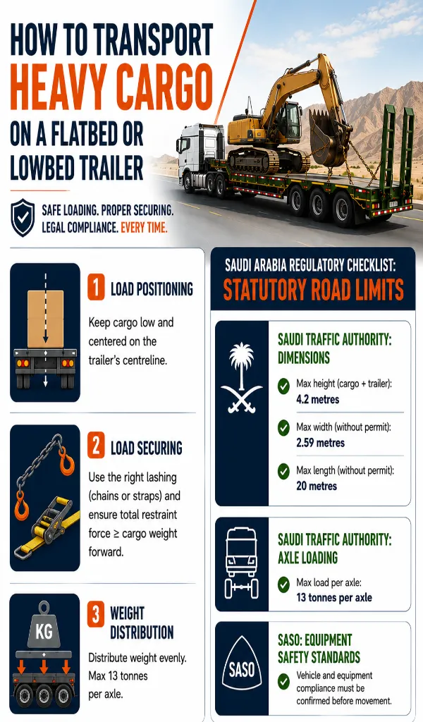 How to Transport Heavy Cargo on a Flatbed or Lowbed Trailer